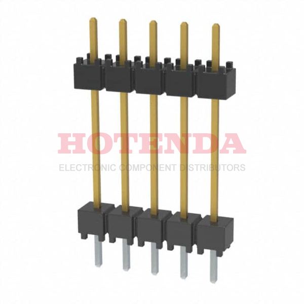 DW-05-10-L-S-600 - Flex Stack, DW Series GENERAL PURPOSE BOARD STACKING CONNECTOR 1 Rows Solder 0.100 2.54mm Bulk Through Hole 5 Positions Black