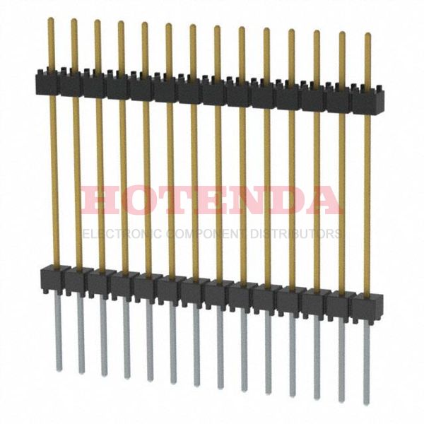 EW-14-14-L-S-900 - Flex Stack, EW Series GENERAL PURPOSE BOARD STACKING CONNECTOR 1 Rows Solder 0.100 2.54mm Bulk Through Hole 14 Positions Black