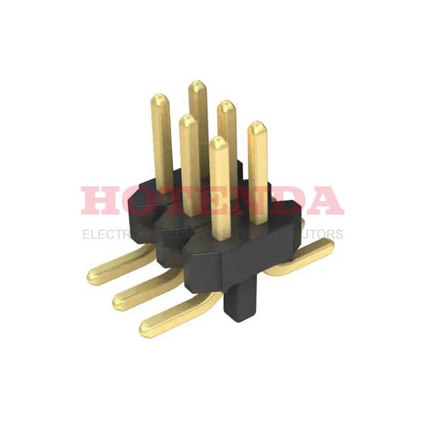 20021121-00006T1LF - Conn Unshrouded Header HDR 6 POS 1.27mm Solder ST SMD Tube