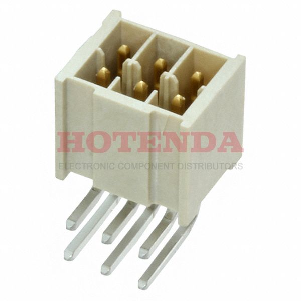 IPL1-103-01-L-D-RA-K - Conn Mini-Power Terminal Strip HDR 6 POS 2.54mm Solder RA Thru-Hole 6 Terminal 1 Port