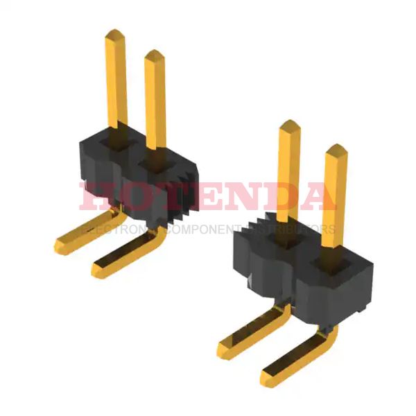 TSW-130-08-G-S-RA - SAMTEC TSW-130-08-G-S-RA Board-To-Board Connector, Right Angle, TSW Series, 30 Contacts, Header, 2.54 mm, Through Hole