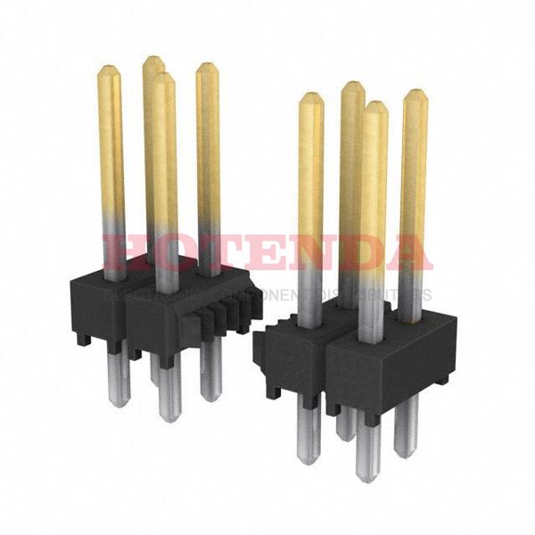 TSW-126-14-S-D - TSW Series 2-Row Header Solder Phosphor Bronze Bulk Through Hole Gold Polybutylene Terephthalate (PBT) 52-Position Board to Board or Cable 0.100 2.54mm Height