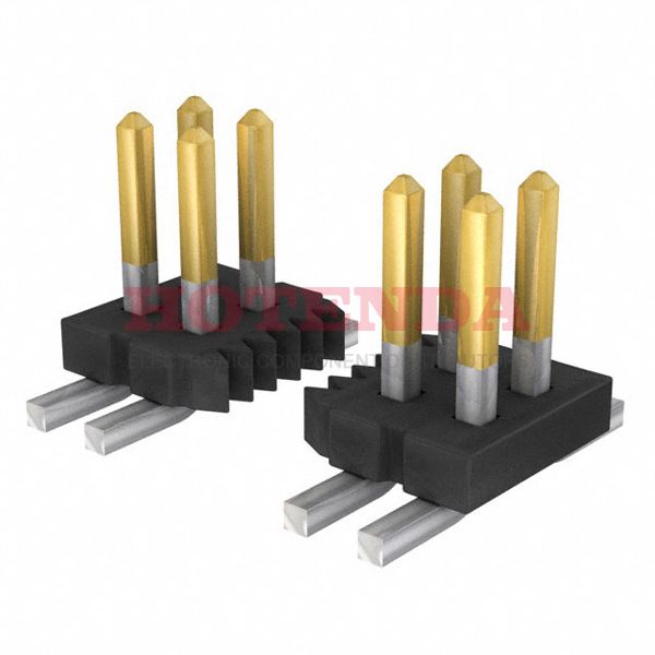 FTS-127-01-F-DV - FTS Series 2-Row Header, Cuttable Solder Phosphor Bronze Tube Surface Mount Gold Liquid Crystal Polymer (LCP) 54-Position Board to Board or Cable 0.034 0.86mm Height