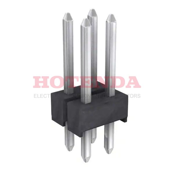 M20-9970246 - M20 Series 2-Row Header, Cuttable Solder Brass Bulk Through Hole Tin Polyamide (PA6T), Nylon 6T 4-Position Board to Board or Cable 0.100 2.54mm Height