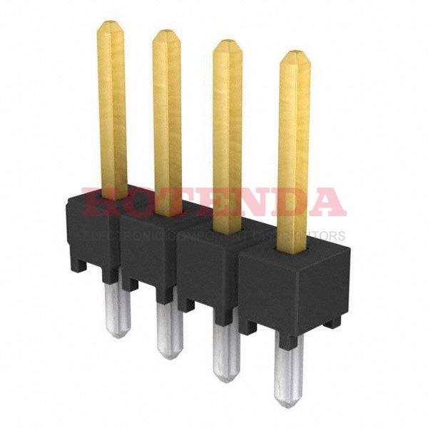 TSW-104-23-L-S - CONN HEADER 4POS .100 SGL GOLD