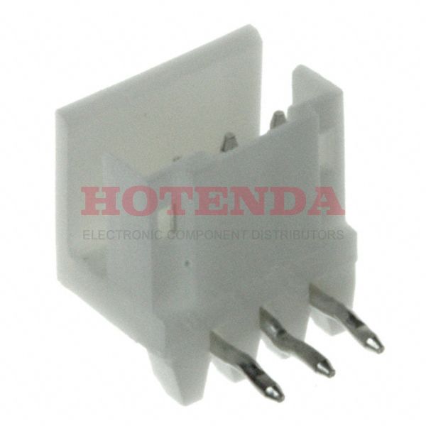 292250-3 - CT Series 1-Row Header Kinked Pin, Solder Brass Bulk Through Hole, Right Angle Tin Polyamide (PA66), Nylon 6/6 3-Position Board to Cable/Wire 0.228 5.80mm Height