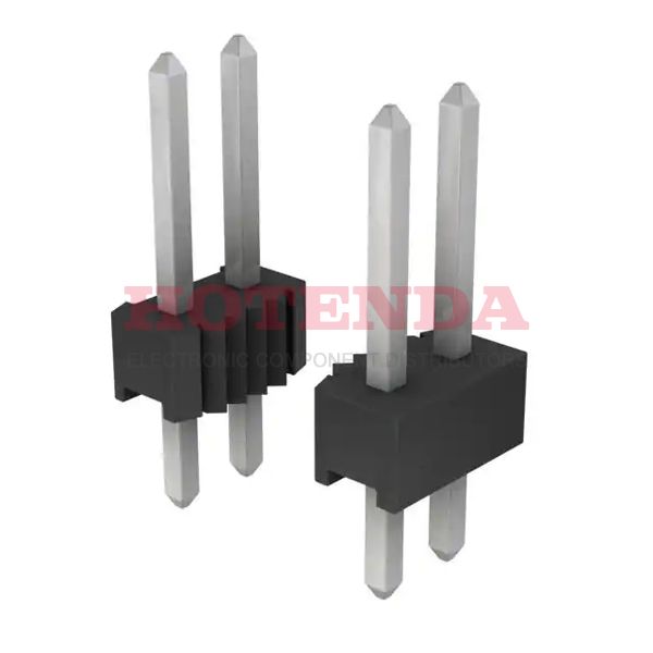 146262-3 - AMPMODU Mod II Series 2-Row Header, Breakaway Kinked Pin, Solder Copper Alloy Bulk Through Hole Tin-Lead Liquid Crystal Polymer (LCP) 6-Position Board to Board or Cable 0.090 2.29mm Height