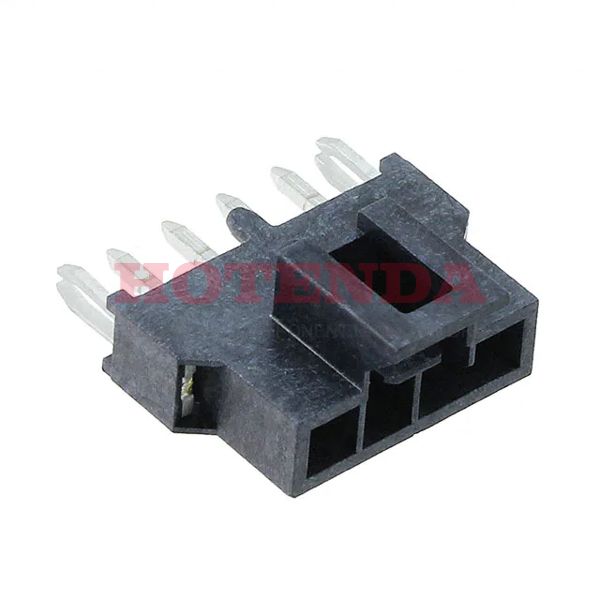 1053111104 - Nano-Fit 105311 Series 1-Row Header Solder Brass Tray Through Hole Tin Liquid Crystal Polymer (LCP) 4-Position Board to Cable/Wire 0.356 9.05mm Height