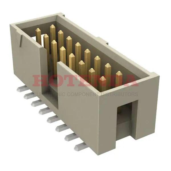 HTST-108-01-S-DV-P - Flex Stack, HTST Series 2-Row Header Solder Phosphor Bronze Bulk Surface Mount Gold Liquid Crystal Polymer (LCP) 16-Position Board to Cable/Wire 0.350 8.89mm Height
