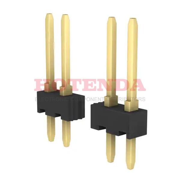 1-87220-4 - AMPMODU Mod II Series 1-Row Header Solder Phosphor Bronze Bulk Through Hole Gold Thermoplastic 14-Position Board to Board or Cable 0.090 2.29mm Height