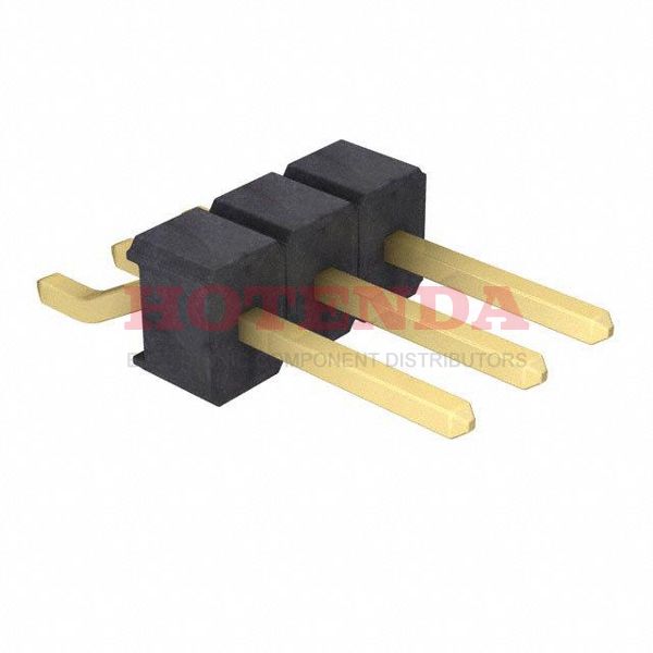 M20-8900305 - 2.54mm (0.1") Pitch SIL SMT Horizontal Pin Header, 3.46mm housing height, gold, 3 contacts