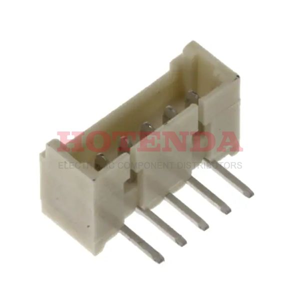 1734829-5 - High Performance Interconnect (HPI) Series 1-Row Header Solder Phosphor Bronze Tube Through Hole, Right Angle Tin Polyamide (PA9T), Nylon 9T, Glass Filled 5-Position Board to Cable/Wire 0.1