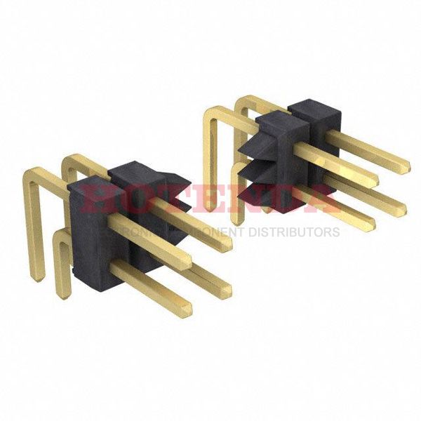 M20-9950845 - 2.54mm (0.1") Pitch DIL Horizontal PC Tail Pin Header, 6.1mm mating pin height, gold (hi-temp mould), 8+8 contacts