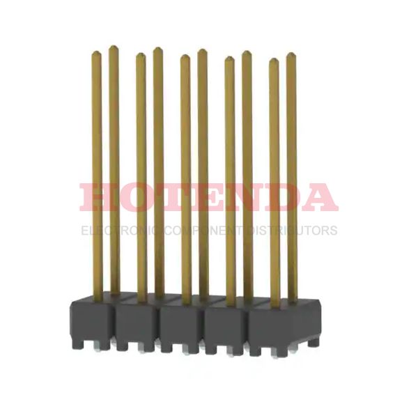 TSW-110-15-L-D - SAMTEC TSW-110-15-L-D Board-To-Board Connector, Vertical, TSW Series, 20 Contacts, Header, 2.54 mm, Through Hole, 2 Rows
