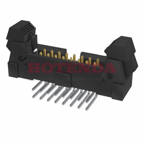 EHT-108-01-L-D-RA-SR - EHT Series 2-Row Header Solder Phosphor Bronze Tube Through Hole, Right Angle Gold Liquid Crystal Polymer (LCP) 16-Position Board to Cable/Wire 0.300 7.62mm Height