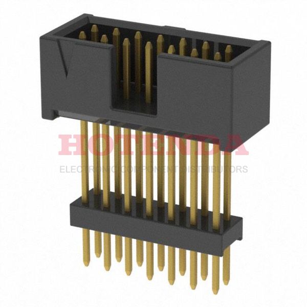 ZSS-107-05-G-D-875 - Conn Elevated Shrouded Header HDR 14 POS 2.54mm Solder ST Thru-Hole