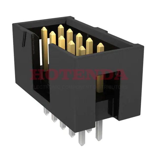 TSS-105-01-L-D - 10 Positions Header, Shrouded Connector 0.100" (2.54mm) Through Hole Gold