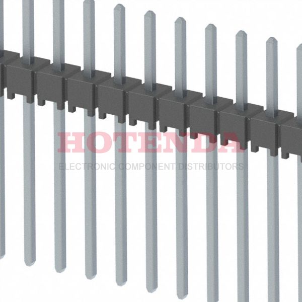 TSW-111-10-T-S - SAMTEC TSW-111-10-T-S Board-To-Board Connector, Vertical, TSW Series, 11 Contacts, Header, 2.54 mm, Through Hole, 1 Rows