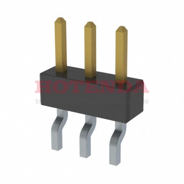 MMT-103-01-L-SH-K-TR - Conn Unshrouded Header HDR 3 POS 2mm Solder RA SMD T/R