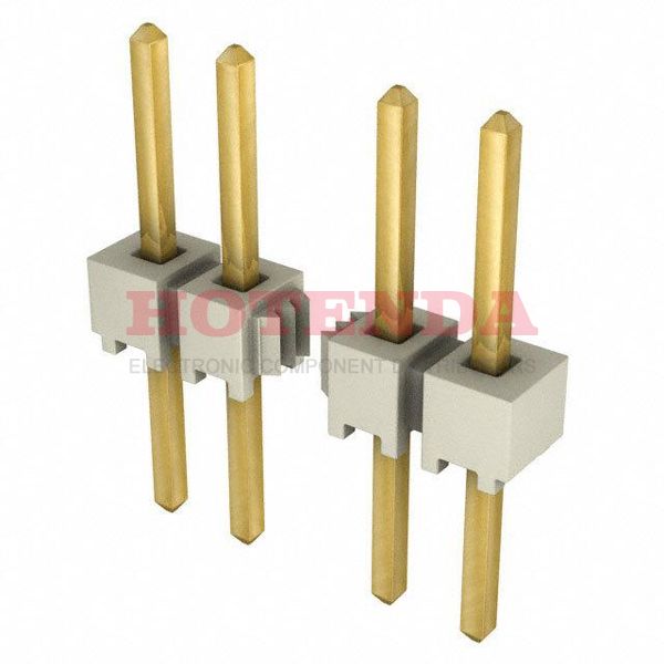 HTSW-133-08-G-S - SAMTEC HTSW-133-08-G-S Board-To-Board Connector, Vertical, HTSW Series, 33 Contacts, Header, 2.54 mm, Through Hole, 1 Rows