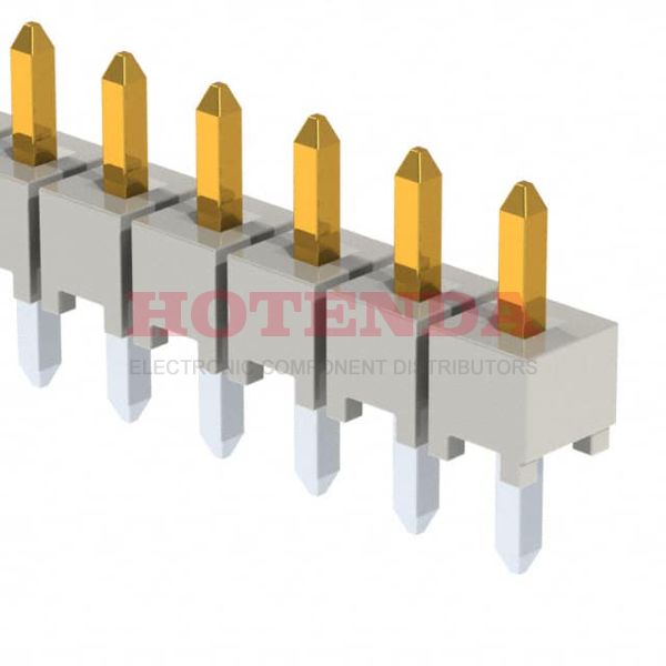 HTSW-150-06-L-S - SAMTEC HTSW-150-06-L-S Board-To-Board Connector, Vertical, HTSW Series, 50 Contacts, Header, 2.54 mm, Through Hole, 1 Rows