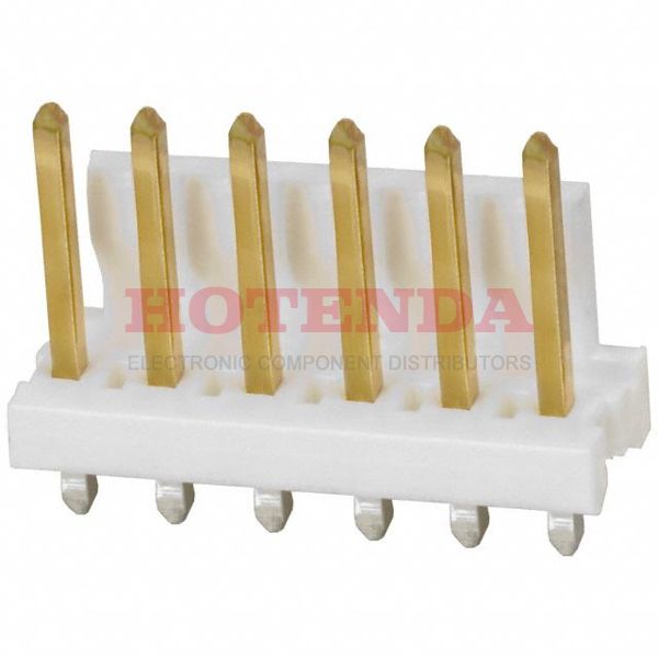 3-641208-6 - TE Connectivity MTA-156, 6 Way, 1 Row, Straight PCB Header