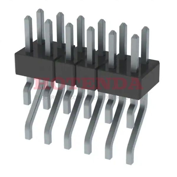 MMT-106-01-T-DH-K - Conn Unshrouded Header HDR 12 POS 2mm Solder RA SMD Tube