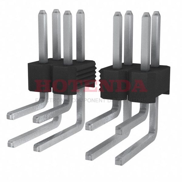 861400242LO1332LF - Conn Unshrouded Header HDR 24 POS 2.54mm Solder RA Thru-Hole