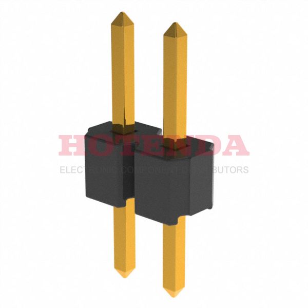 NRPN012PARN-RC - Header Solder Brass Bulk Through Hole, Right Angle Gold Polyamide (PA6T), Nylon 6T 2-Position Board to Board or Cable 0.157 4.00mm Height