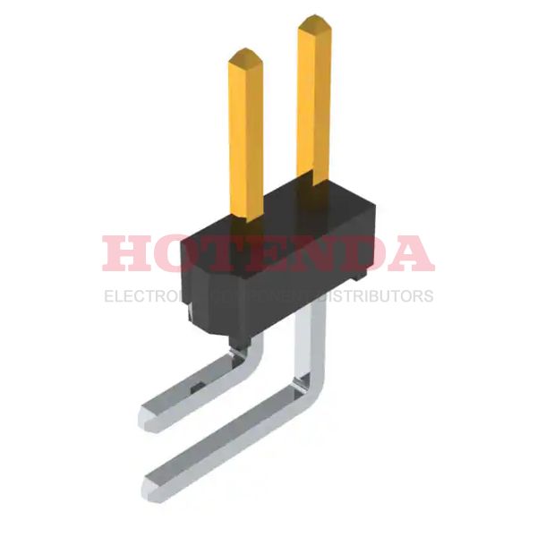 TSW-101-08-S-D-RA - TSW Series 2-Row Header Solder Phosphor Bronze Bulk Through Hole, Right Angle Gold Polybutylene Terephthalate (PBT) 2-Position Board to Board or Cable 0.219 5.56mm Height