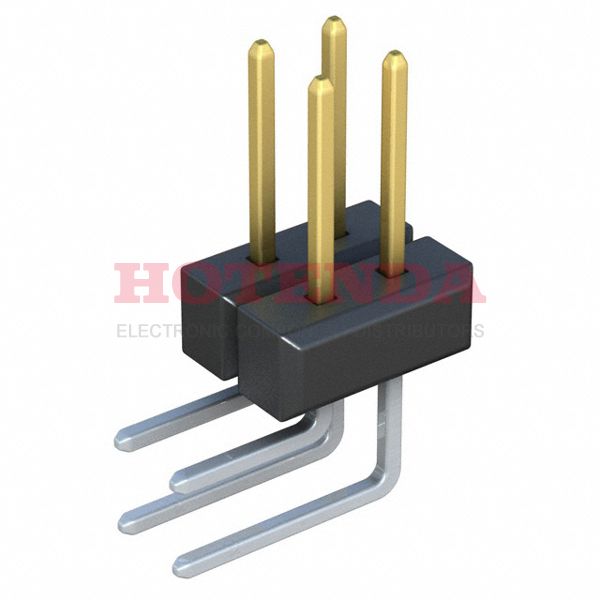 PBC02DBAN - CONN HEADER .100 DUAL R/A 4POS