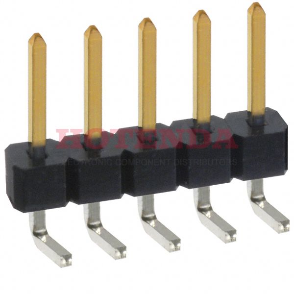 PBC05SBAN - CONN HEADER .100 SINGL R/A 5POS