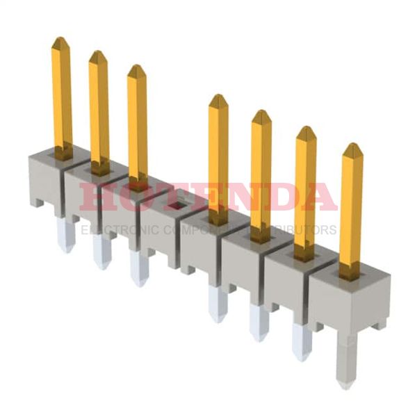 HTSW-108-07-L-S-005 - Conn Unshrouded Header HDR 8 POS 2.54mm Solder ST Thru-Hole