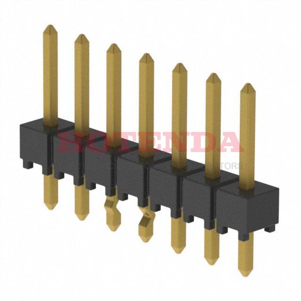 HTSW-107-07-G-S-LL - SAMTEC HTSW-107-07-G-S-LL Board-To-Board Connector, Vertical, HTSW Series, 7 Contacts, Header, 2.54 mm, Through Hole, 1 Rows