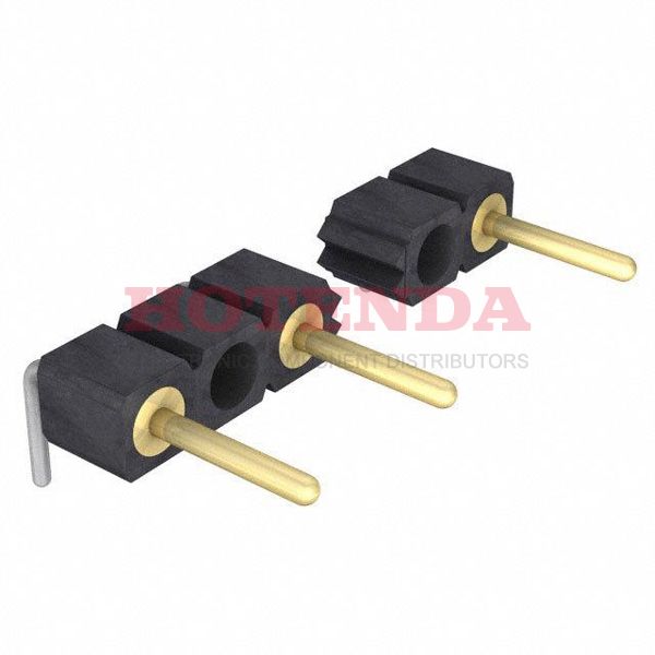 800-10-055-20-101101 - 800 Series 1-Row Header Solder Brass Bulk Through Hole, Right Angle Gold Polycyclohexylenedimethylene Terephthalate (PCT), Polyester, Glass Filled 28-Position Board to Board 0.100 2.54mm He