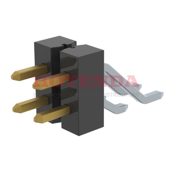 TSM-102-04-L-DH-P-TR - Conn Unshrouded Header HDR 4 POS 2.54mm Solder RA SMD T/R