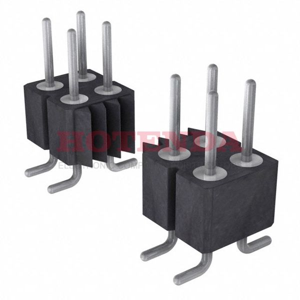 832-80-024-30-001101 - 832 Series 2-Row Header Solder Brass Bulk Surface Mount Tin Liquid Crystal Polymer (LCP), Glass Filled 24-Position Board to Board 0.110 2.79mm Height