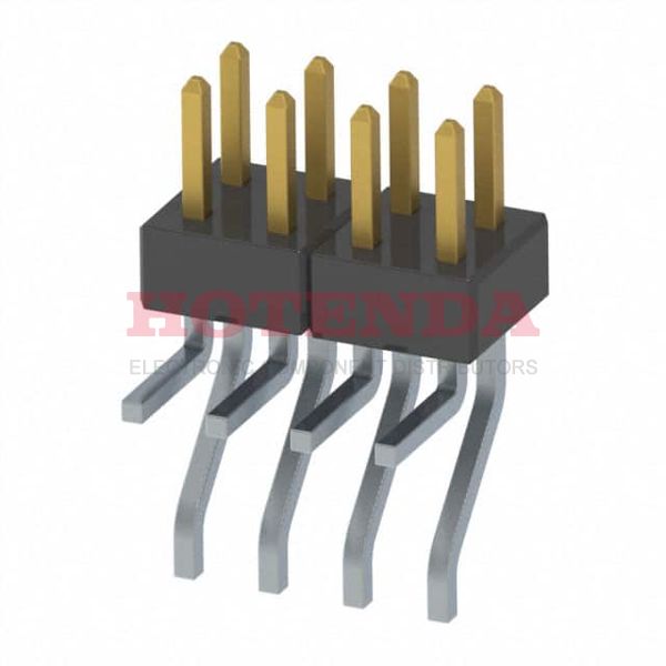 MMT-104-01-S-MT - Conn Unshrouded Header HDR 8 POS 2mm Solder RA Thru-Hole/SMD Tube