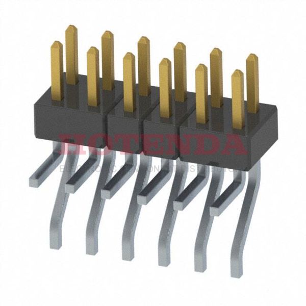 MMT-106-01-S-MT-P-TR - Conn Unshrouded Header HDR 12 POS 2mm Solder RA Thru-Hole/SMD T/R