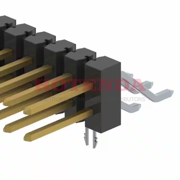 TSM-113-02-S-DH-LC-K - TSM Series 2-Row Header Solder Phosphor Bronze Tube Surface Mount, Right Angle Gold Liquid Crystal Polymer (LCP) 26-Position Board to Board or Cable 0.240 6.10mm Height