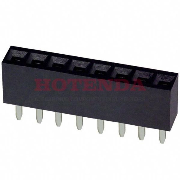PPTC081LFBN - 1 Rows Header Solder Phosphor Bronze Through Hole Bulk Tin Polyester 8 Positions Female Socket