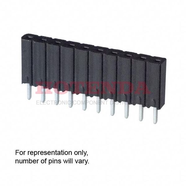 929974-01-11-RK - 1 Rows Receptacle Solder Copper Alloy Through Hole Bulk Tin Polycyclohexylenedimethylene Terephthalate (PCT), Glass Filled 11 Positions Forked