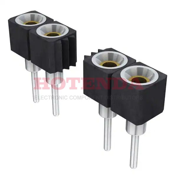 SS-105-T-2 - 1 Rows Receptacle Solder Beryllium Copper Through Hole Bulk Gold Polybutylene Terephthalate (PBT), Glass Filled 5 Positions Female Socket