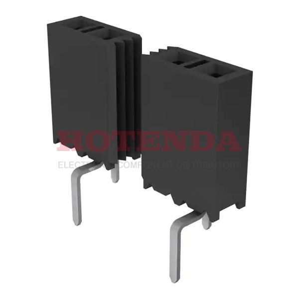 BCS-122-L-S-PE-009 - 1 Rows Receptacle, Pass Through Solder Phosphor Bronze Through Hole Tube Gold Liquid Crystal Polymer (LCP), Glass Filled 22 Positions Female Socket