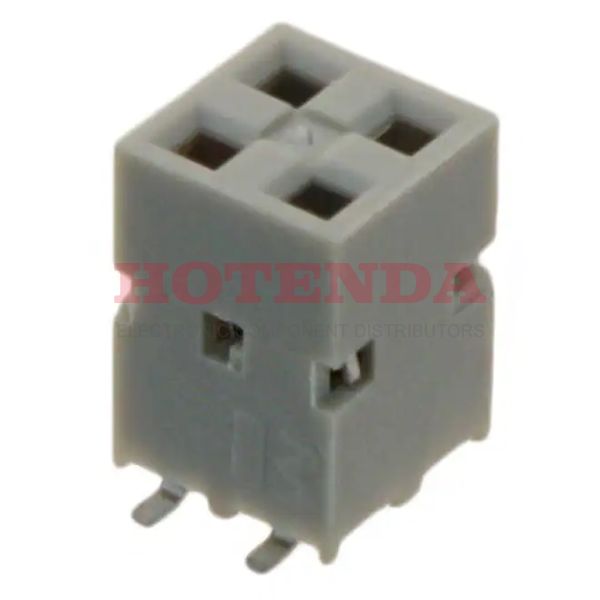 89898-302LF - 2 RowsReceptacle, Bottom or Top EntrySolderPhosphor BronzeSurface MountBulkGoldThermoplastic, Glass Filled4 PositionsFemale Socket