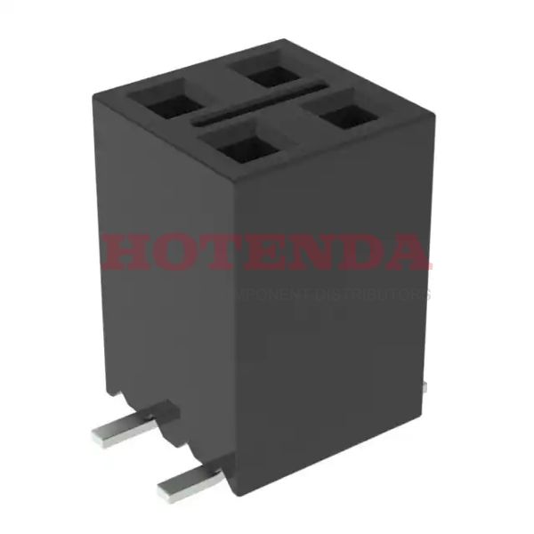 SSM-102-T-DV-TR - 2 RowsReceptacle, Pass ThroughSolderPhosphor BronzeSurface MountTape &amp; Reel (TR)TinLiquid Crystal Polymer (LCP)4 PositionsFemale Socket