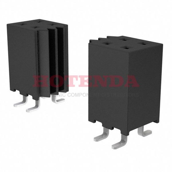 SQW-130-01-L-D-VS-K - 2 Rows Receptacle Solder Phosphor Bronze Surface Mount Tube Gold Liquid Crystal Polymer (LCP) 60 Positions Forked