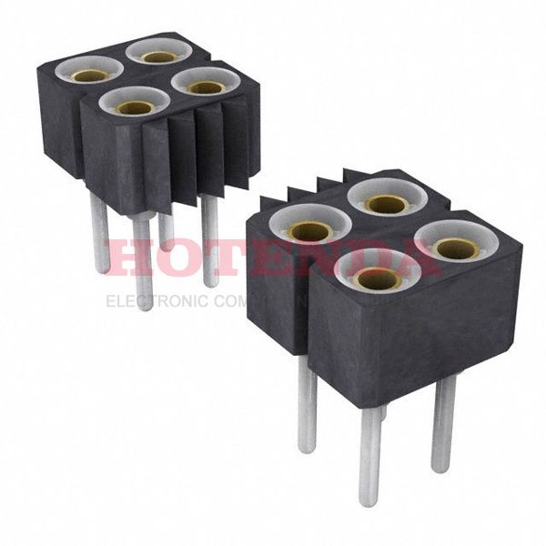 410-87-218-41-001101 - 2 Rows Socket Solder Beryllium Copper Through Hole Bulk Gold Polycyclohexylenedimethylene Terephthalate (PCT), Polyester, Glass Filled 18 Positions Female Socket