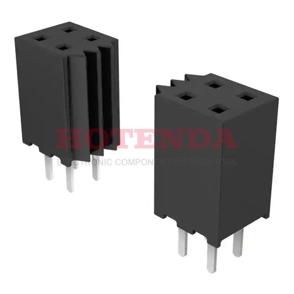 SQW-130-01-H-D - 2 Rows Receptacle Solder Phosphor Bronze Through Hole Tube Gold Liquid Crystal Polymer (LCP) 60 Positions Forked