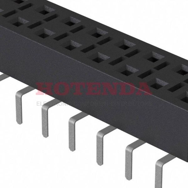 HLE-117-02-LM-DV-PE - 2 RowsReceptacle, Pass ThroughSolderBeryllium CopperThrough HoleTubeGoldLiquid Crystal Polymer (LCP)34 PositionsFemale Socket